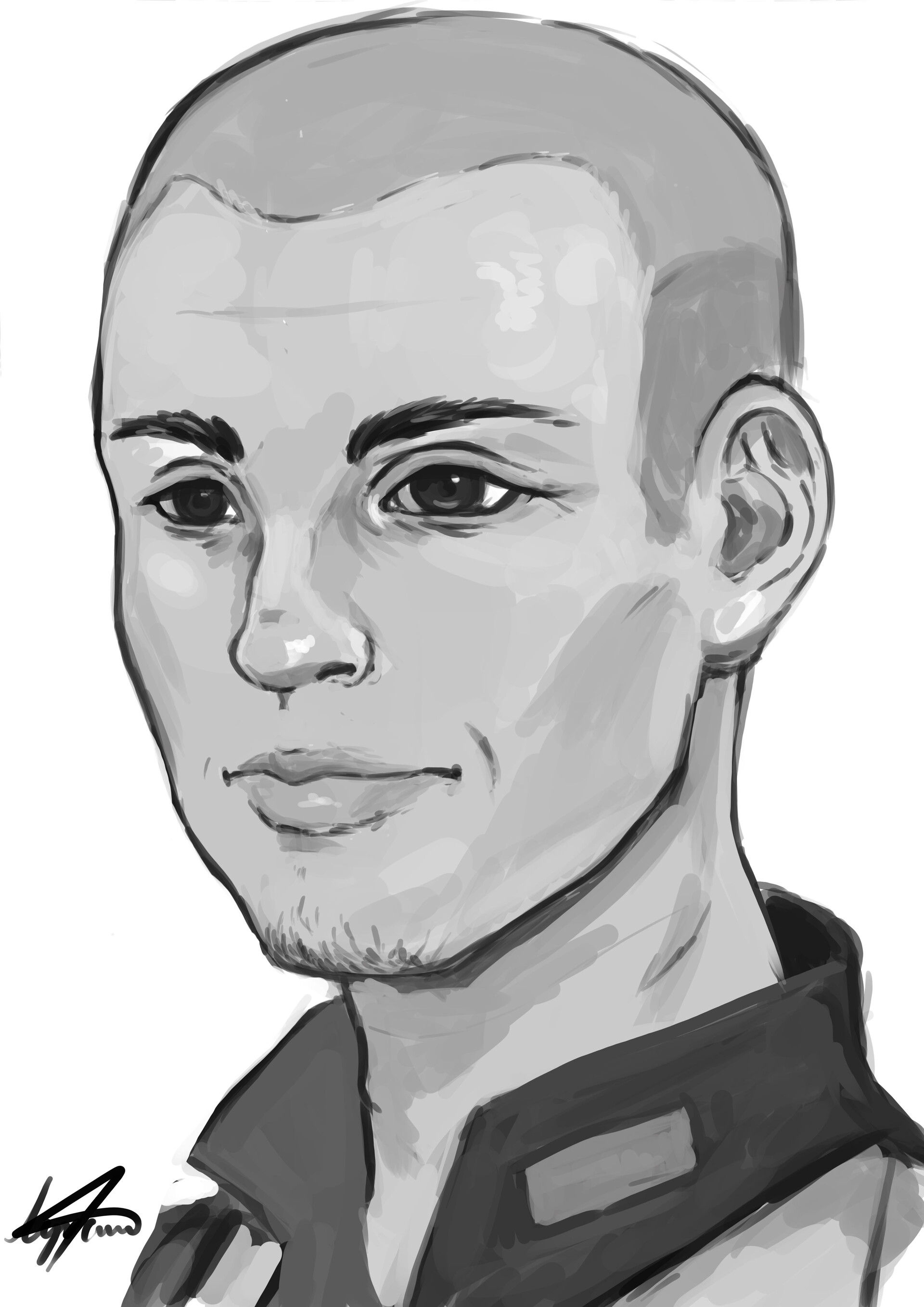 Тест скетчи. Нарисованный портрет Максим. Портрет Степана Цементояко. Артист из скетчей Россия.