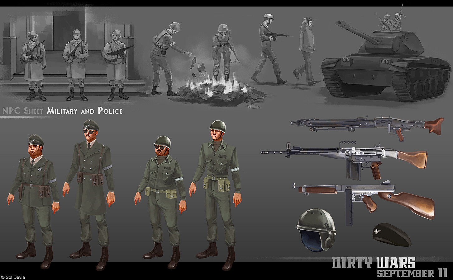 NPC Military and Police force concept sheet
