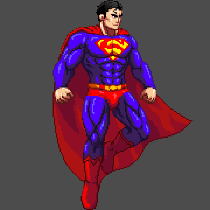Easy Pixel Art Superman