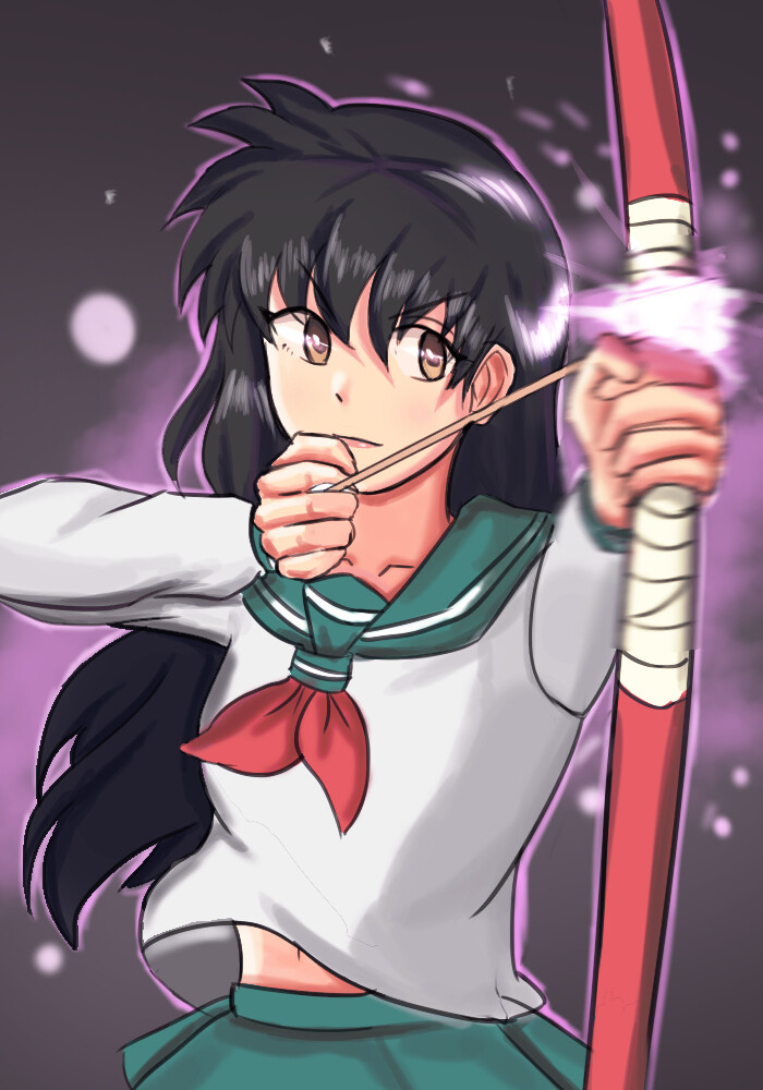 Artstation Higurashi Kagome Steven Konatra One of my favourite animes! higurashi kagome steven konatra