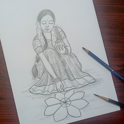 Artstation Chithiravasal Painting Finishing touches complete a pencil drawing of your picture coloured pencils draw a picture from your photo using coloured pencils almost finished drawing animate your pencil drawing. artstation chithiravasal painting