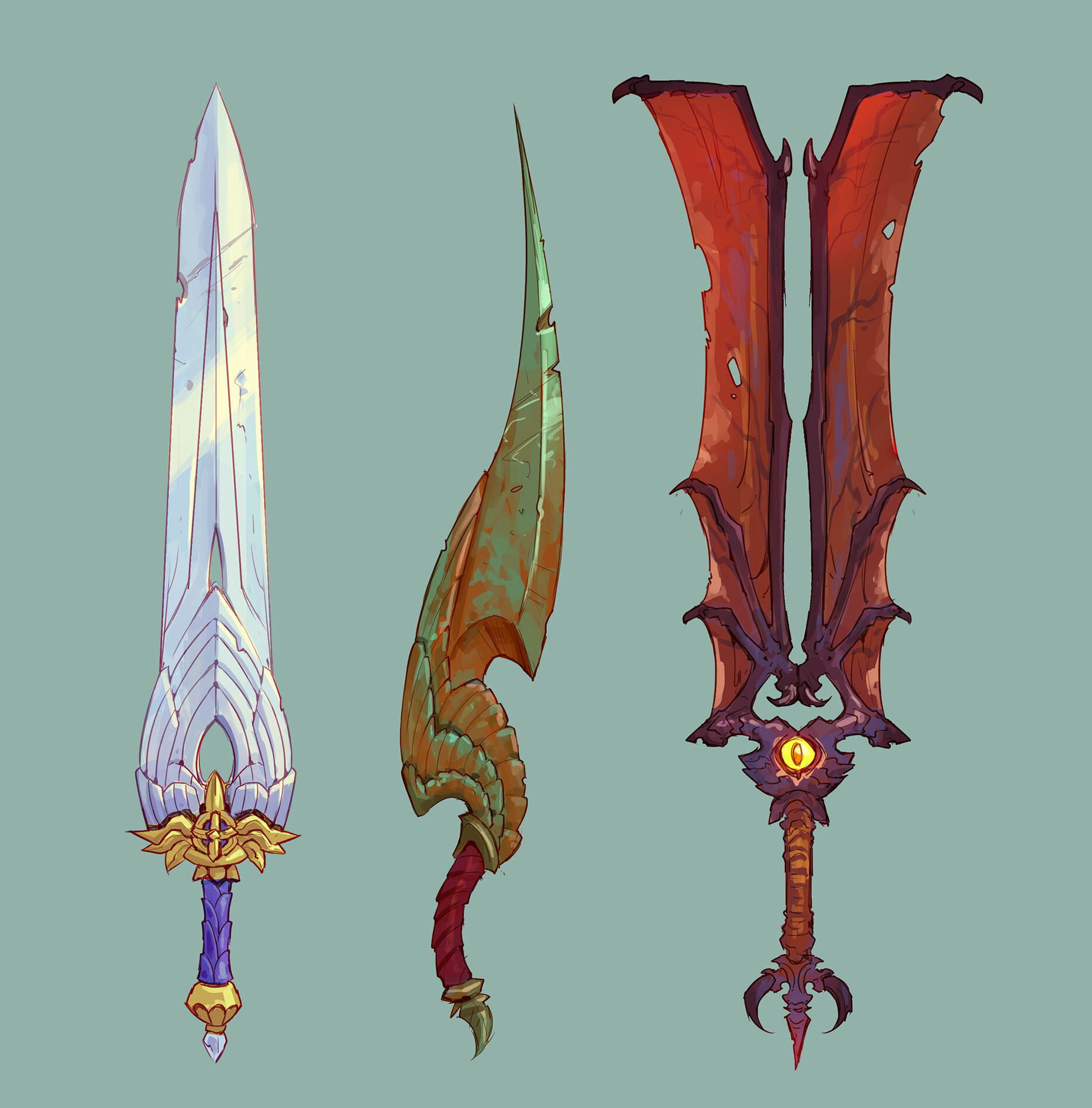 ArtStation - A whole Lot of Swords!
