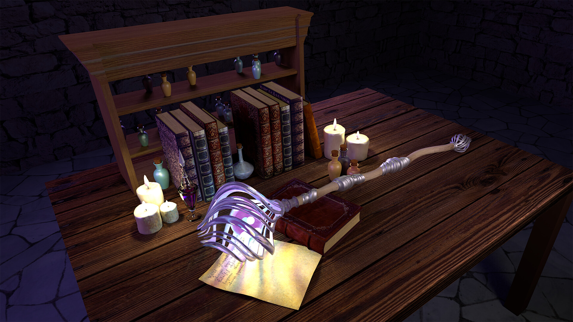 ArtStation - A table of a wizard