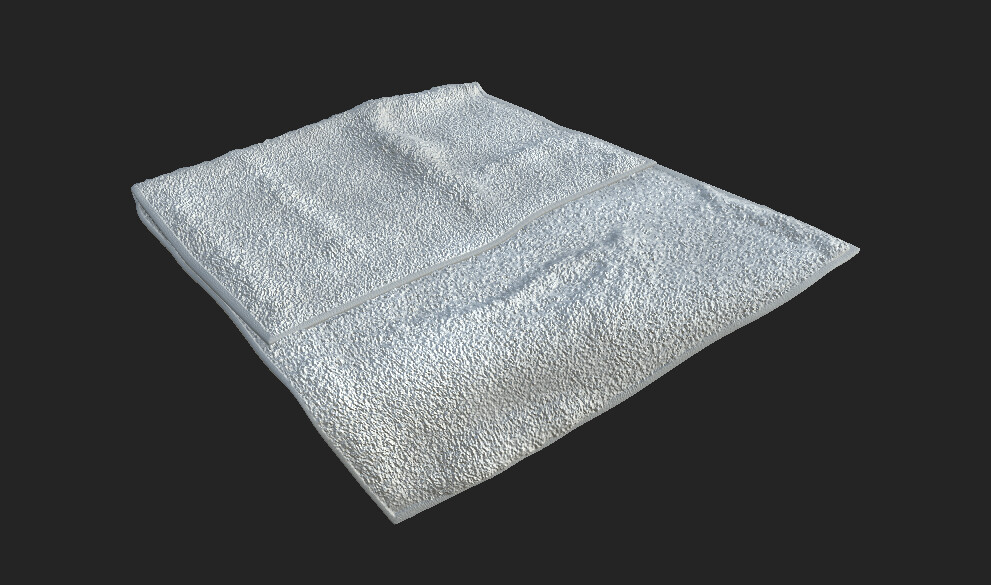 Early test render of the hand towel.