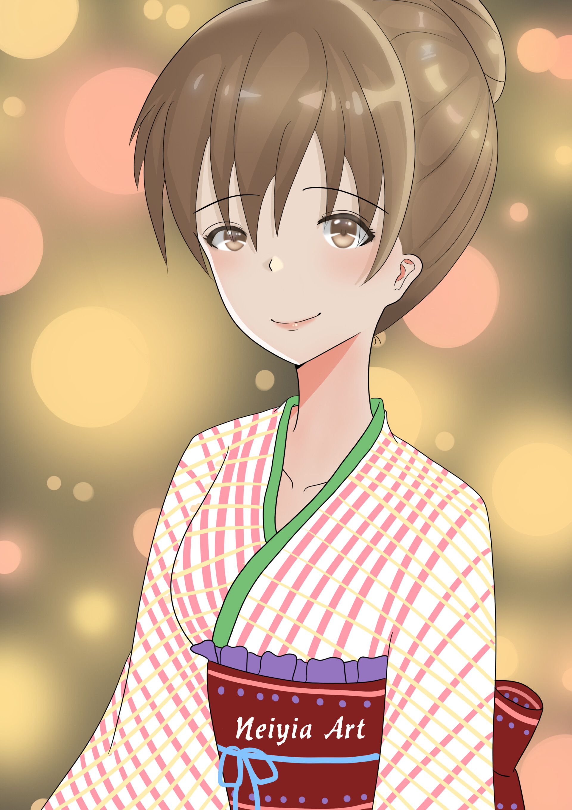 ArtStation yukata anime girl