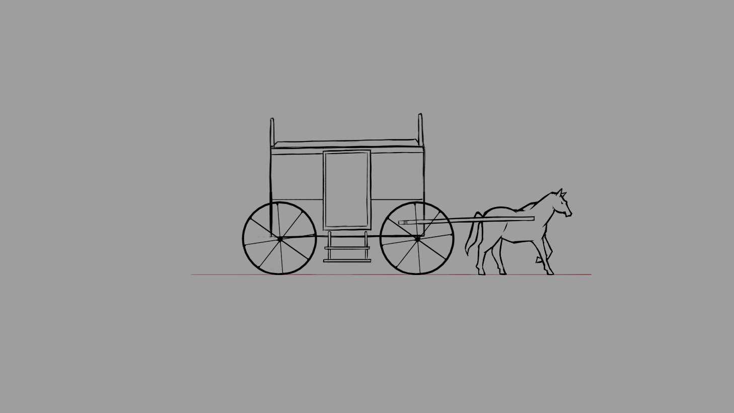 Sunand Kumar Horse carriage animated