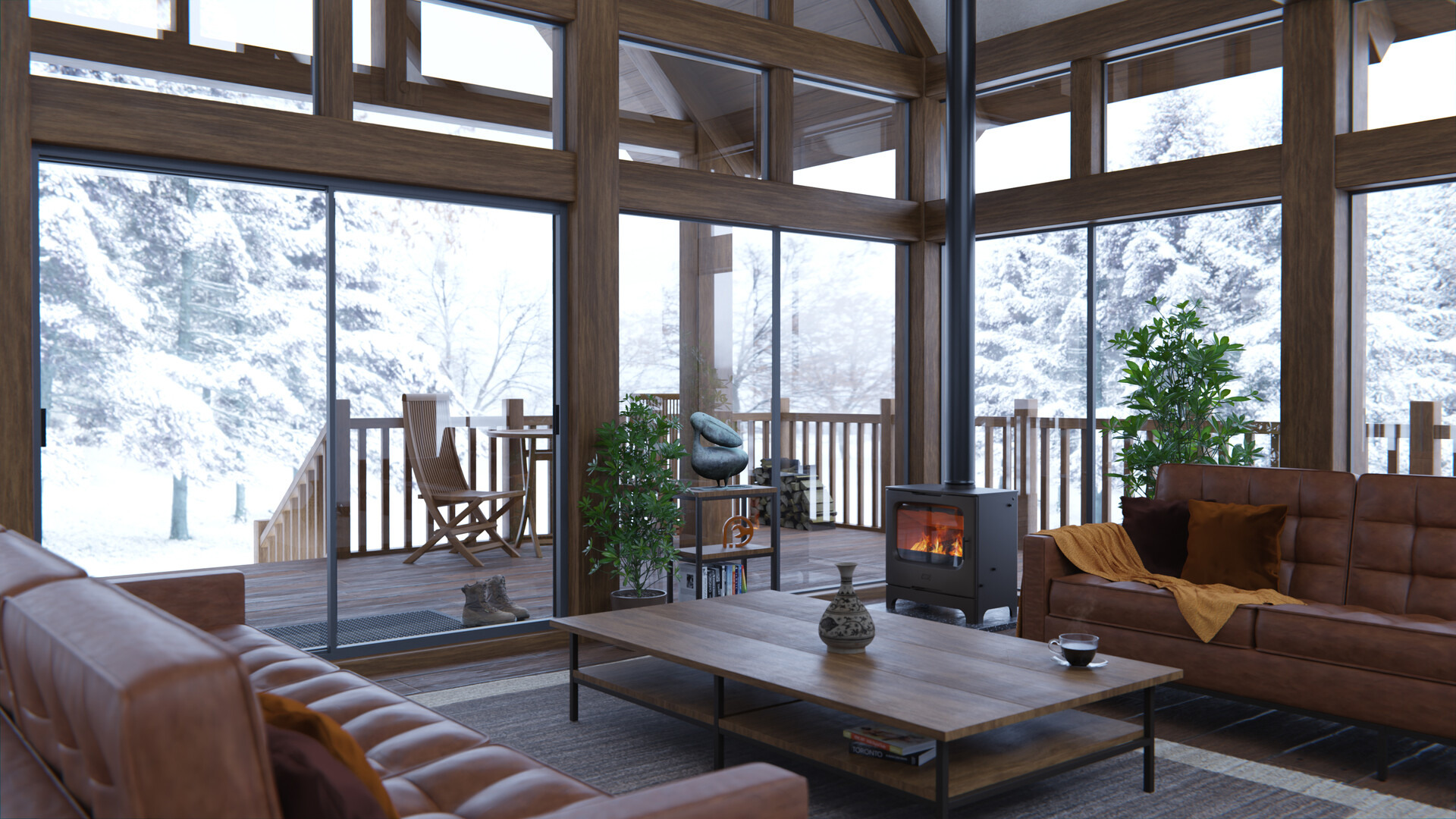 ArtStation - CGI Cabin Interior.