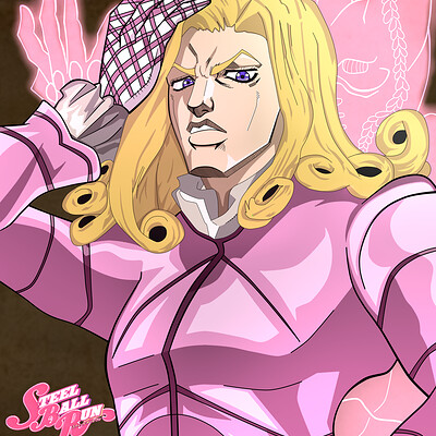 Artstation Grandguerilla Redraw of giorno from jaxks' vento aureo fan animation. artstation grandguerilla