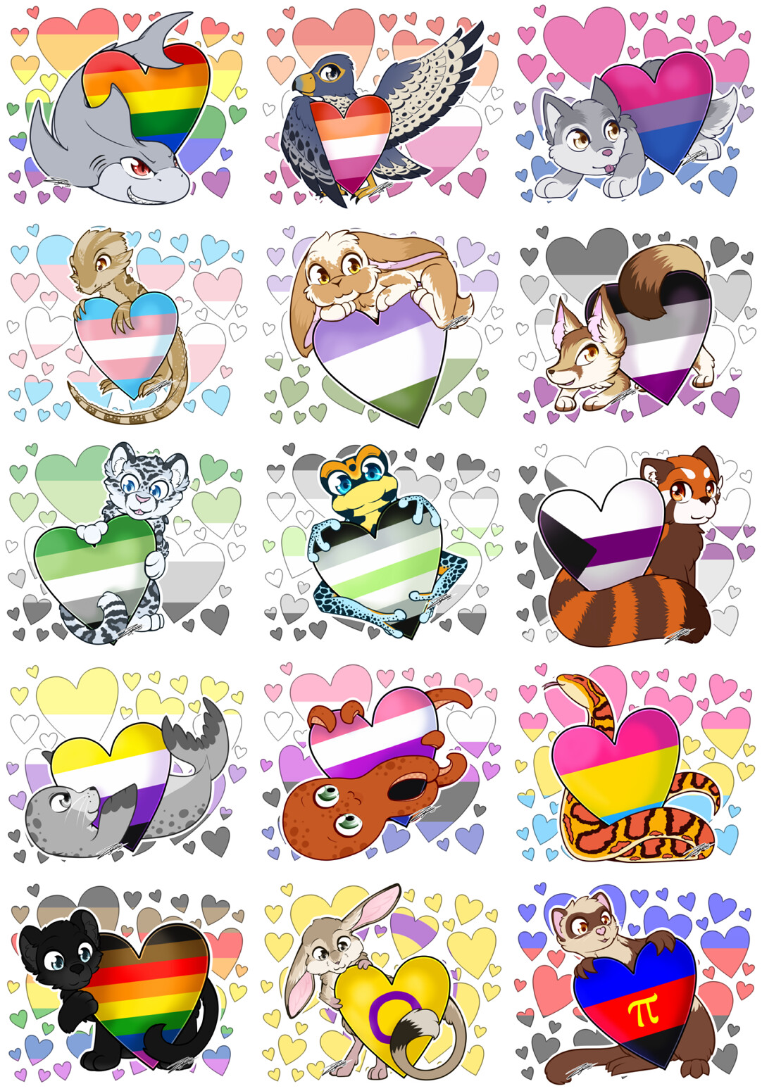 ArtStation - Pride Heart Animals