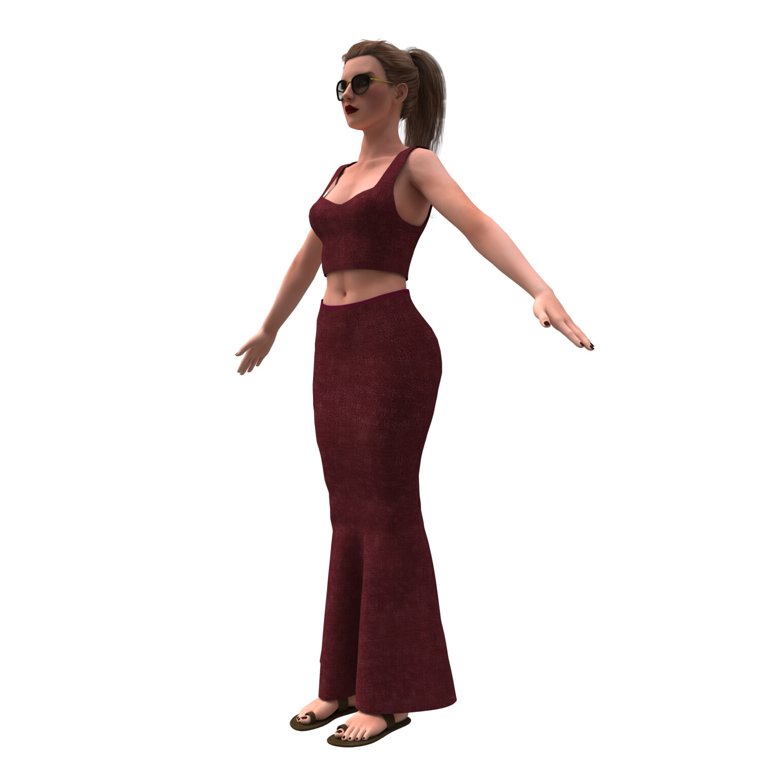 Fishtail skirt on sale 3d
