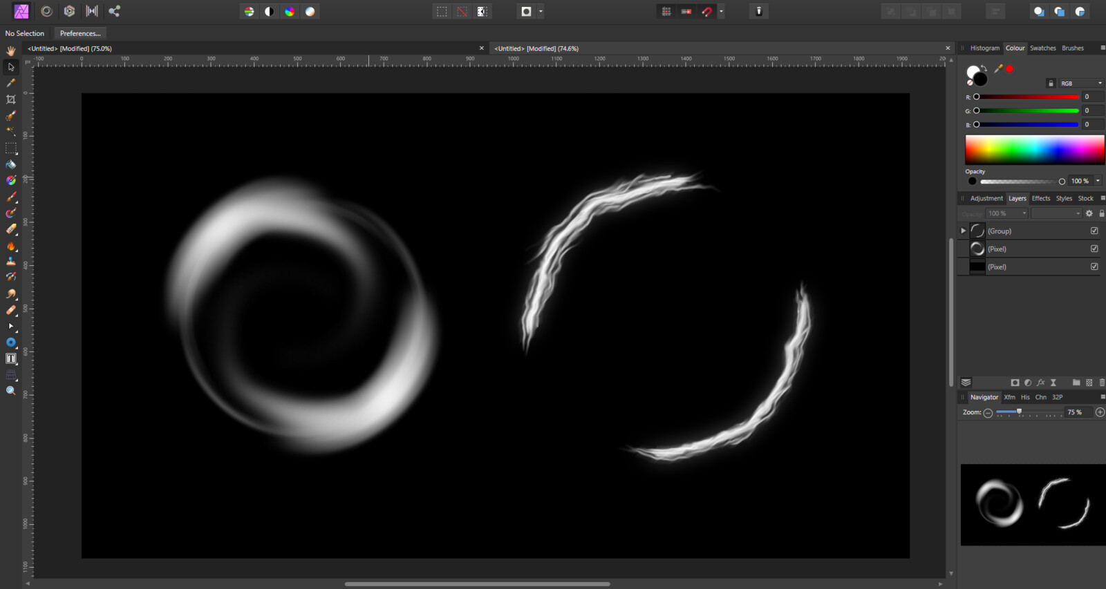 New Tekstures made for the particle effect.