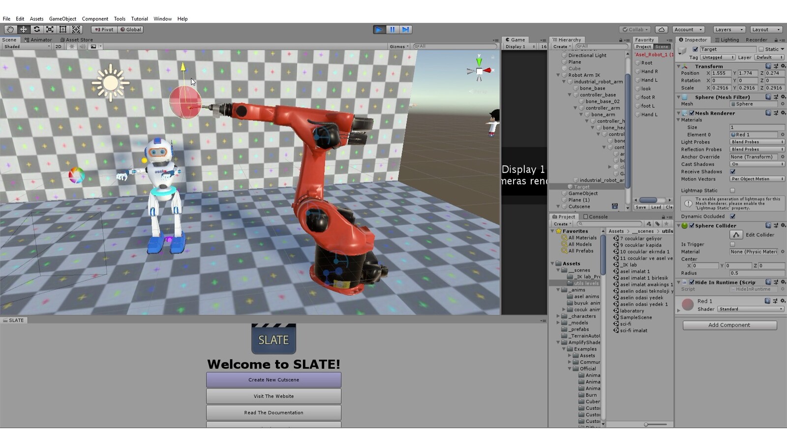 I used "Final IK" Unity plugin for the animations needs inverse kinematic. I just posed the character in most scenes. Than, I added IK targets to the joints to be move.