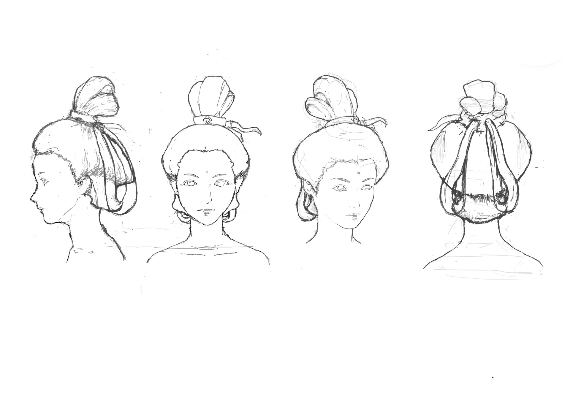 Asian Face Drawing