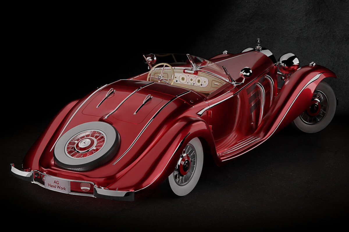 Mercedes Benz 540k Special Roadster 3d Cg Retouching