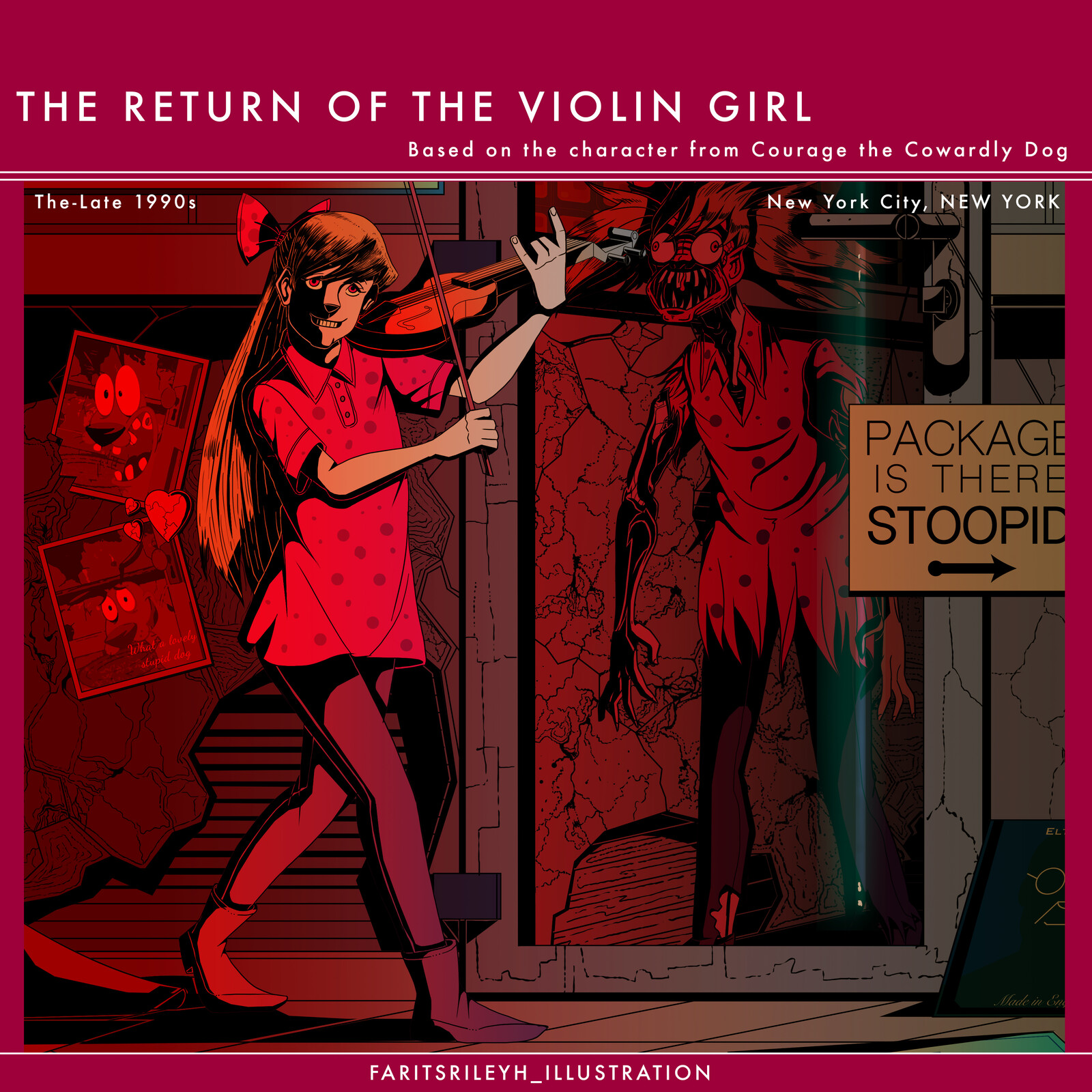Artstation The Violin Girl From Courage The Cowardly Dog Farits Riley Hishanudin