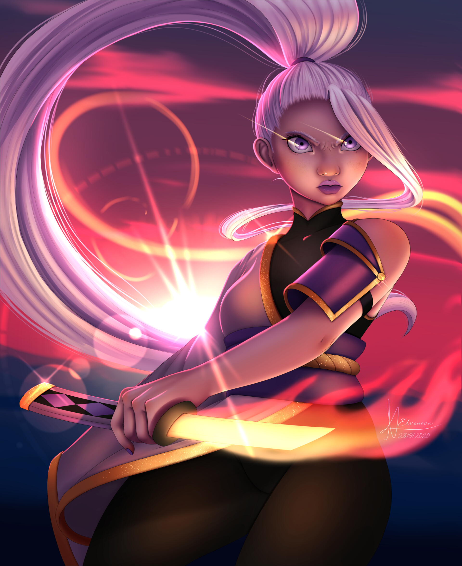 ArtStation - Takarra Chai, Master of the Dual Blade - Fire