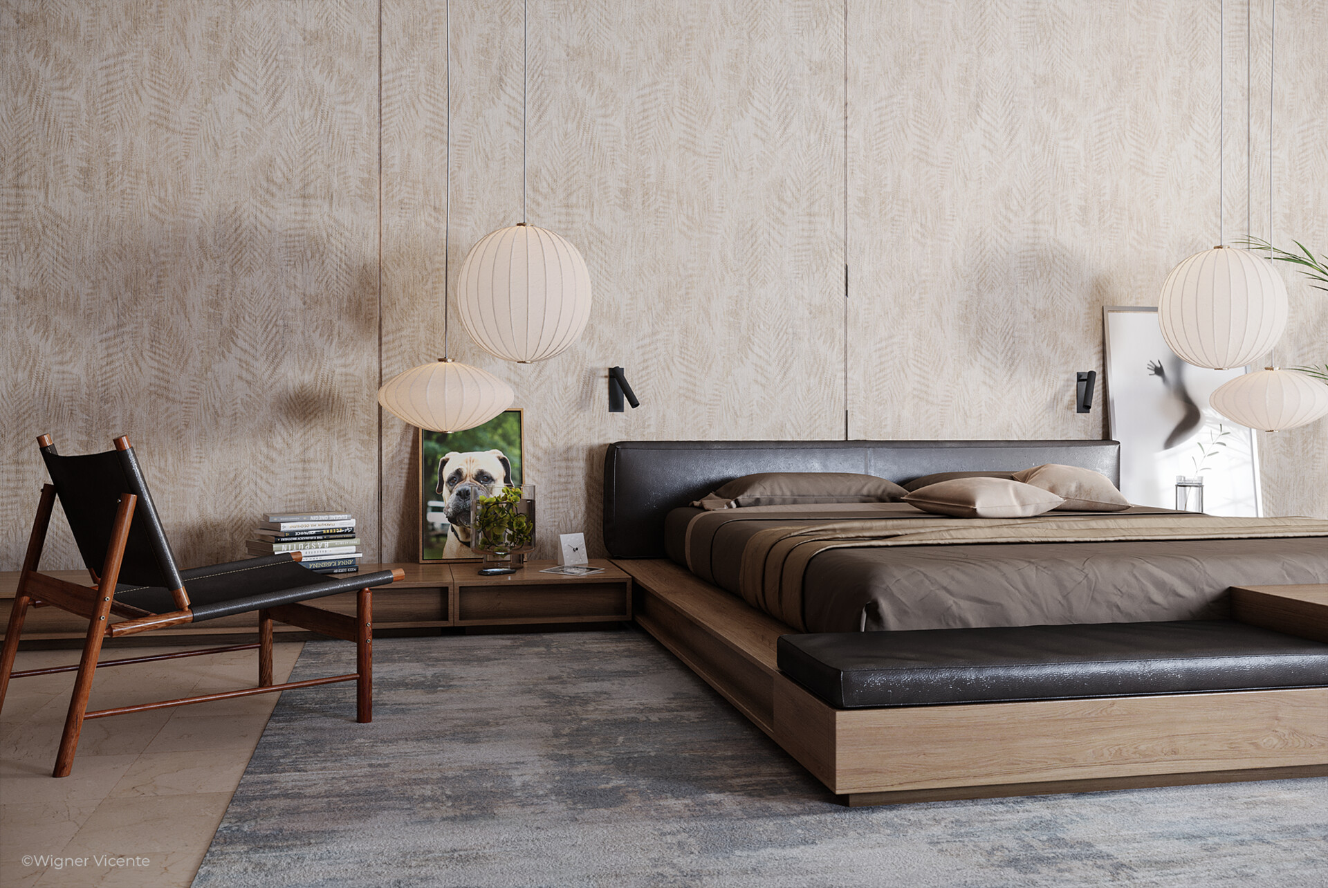 Wigner Vicente Cozy Natural Bedroom