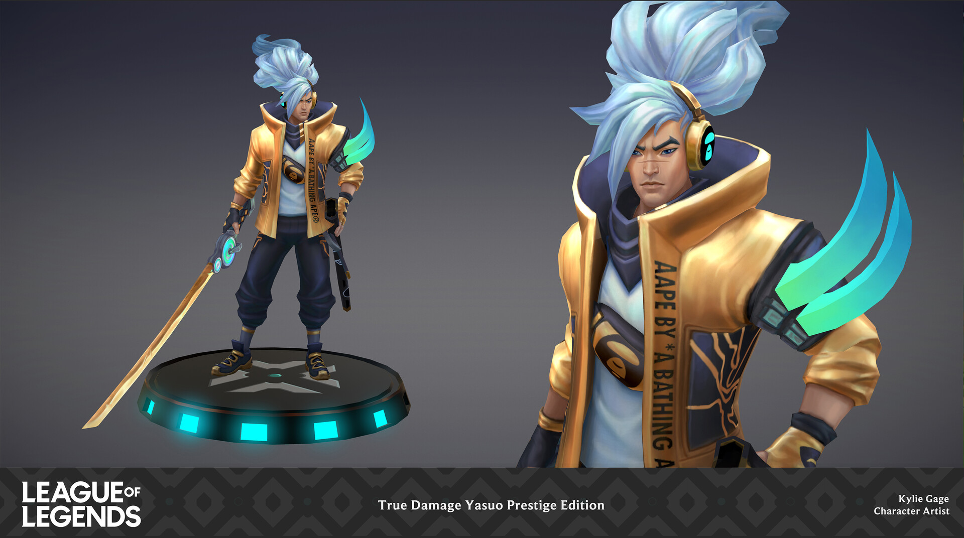 True Damage Yasuo Prestige Wallpaper Artstation True Damage Yasuo Prestige Edition Kylie Gage artstation