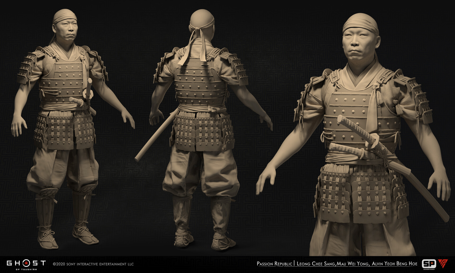 ghost of tsushima 3d model