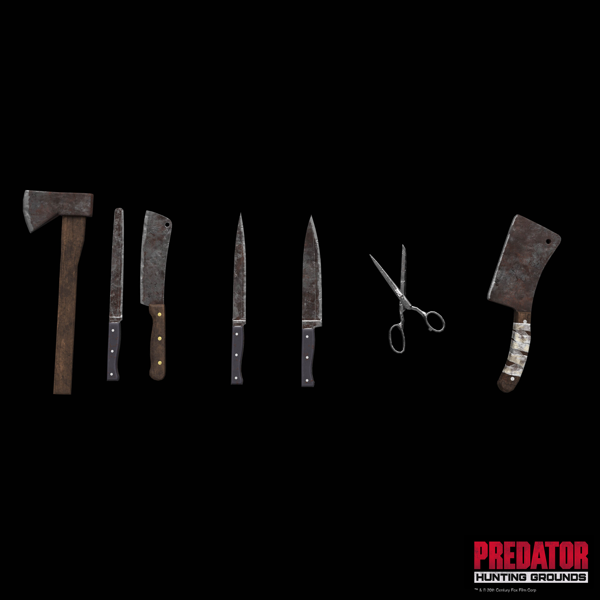 ArtStation - Butcher's Knife Set, Predator: Hunting Grounds