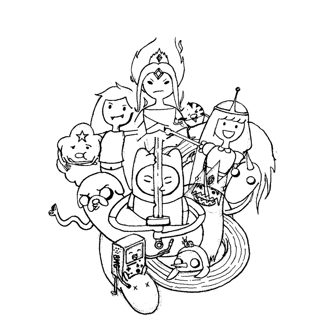 Malaez - Adventure Time Tattoo Design