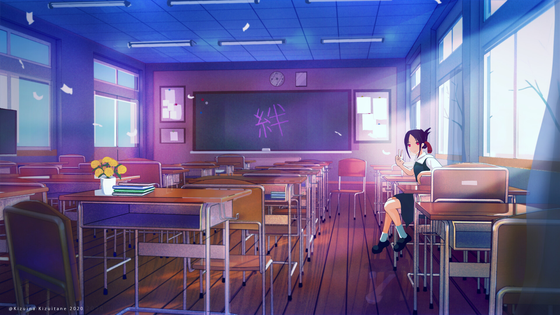 Anime Classroom  Buy Royalty Free 3D model by BigMiniGeek BigMiniGeek  1375eb3