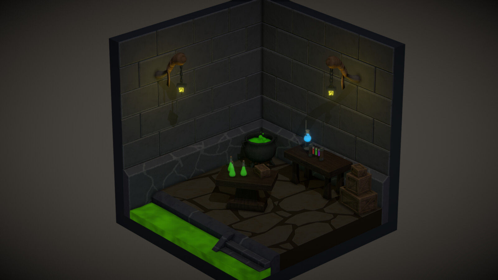 Undercity Isometric Room