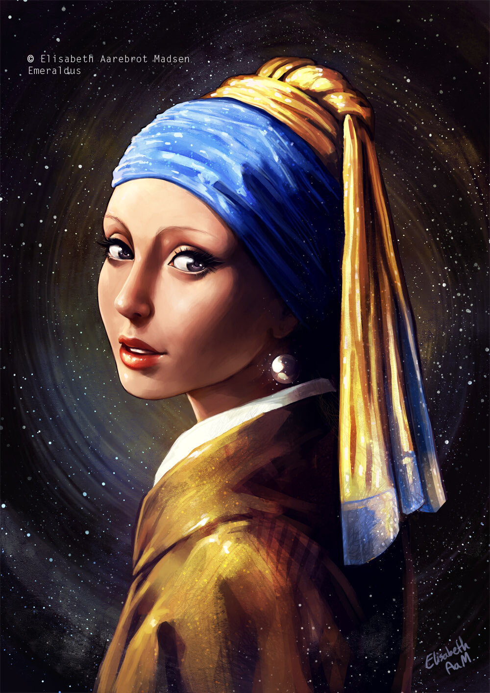 Girl With A Pearl Earring PDF Quilt Pattern – prideandjoyquilting