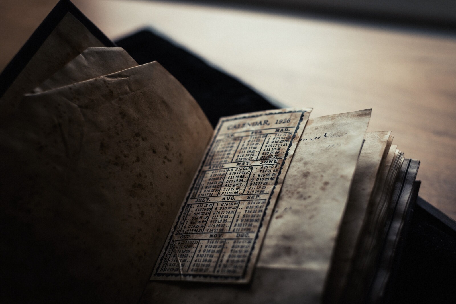 Calendar from 1926. Photo by Cian McKenna