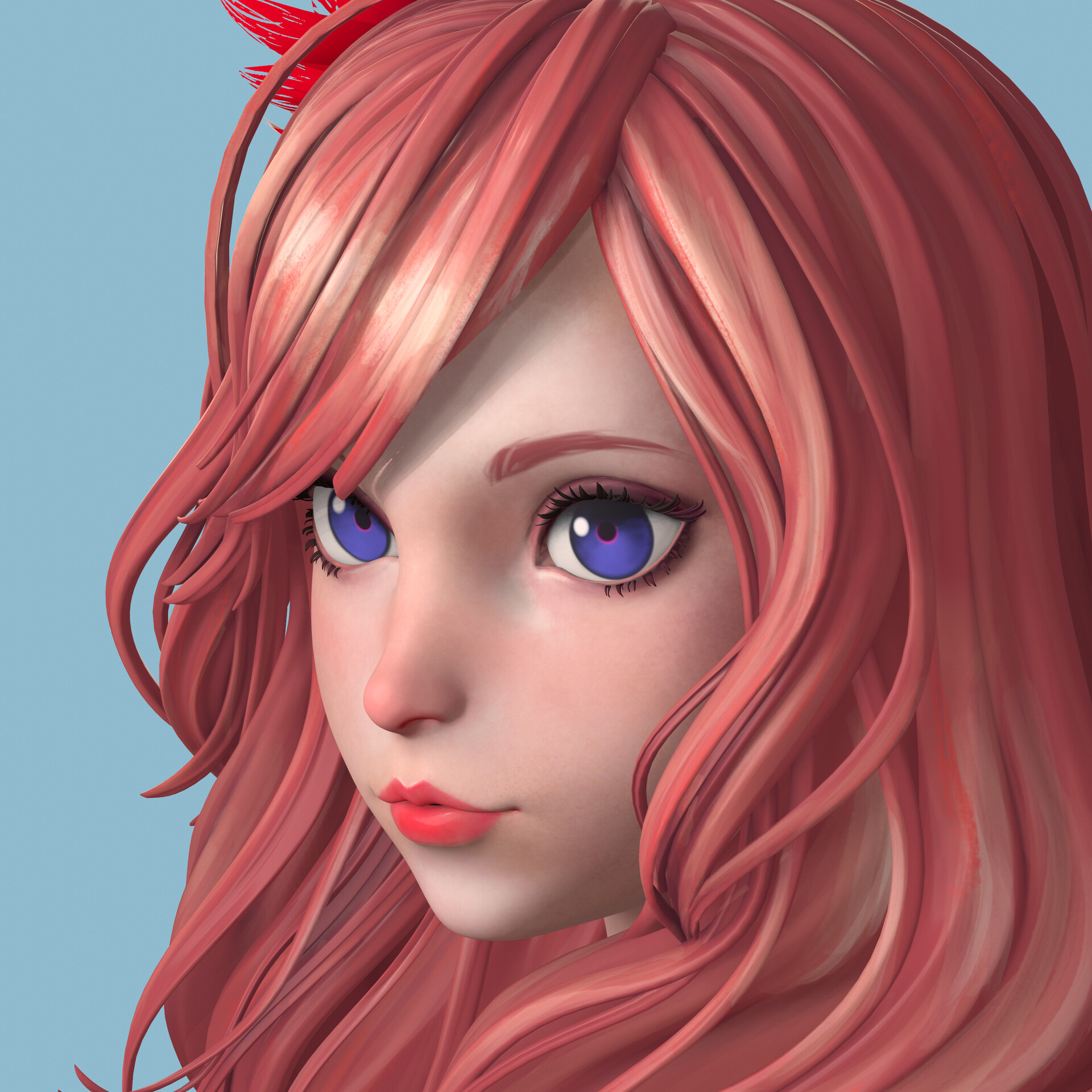 Valeria Zagami - Red Flower - fan sculpt