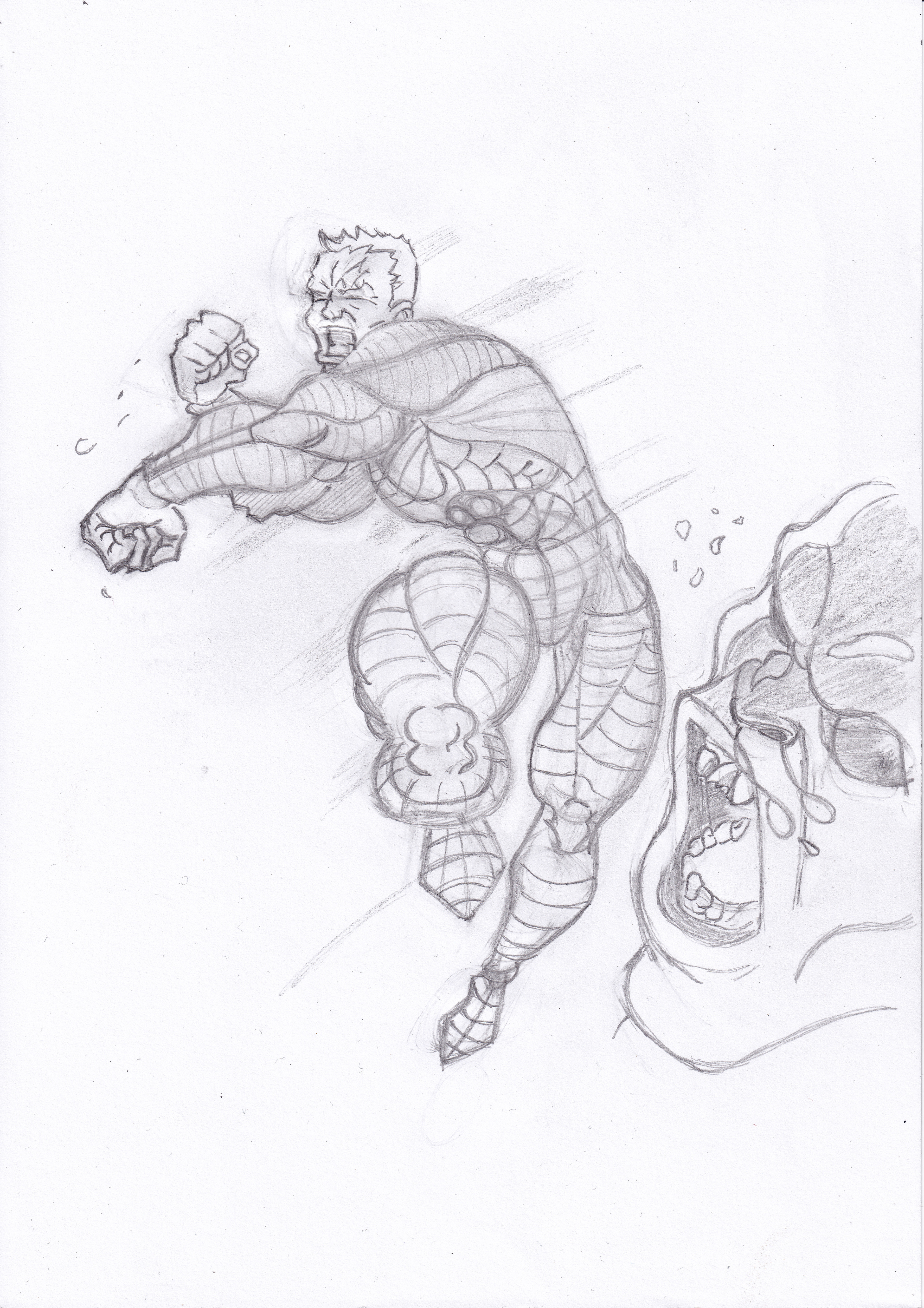 Thatcomicbookartist - Dynamic Superhero Comic Book Style Fight Scene