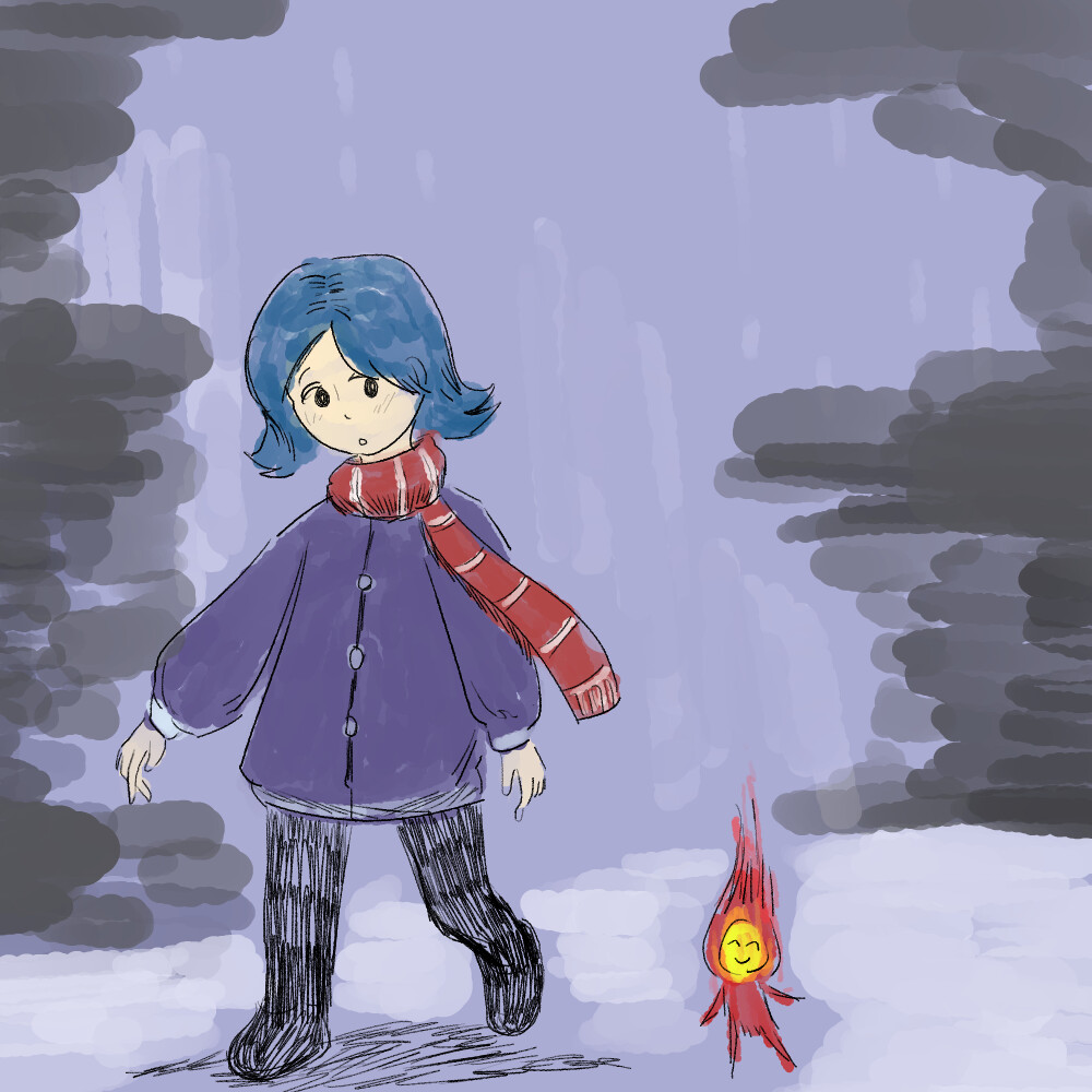 Art style exercise - Nagabe (Girl from the Other Side)