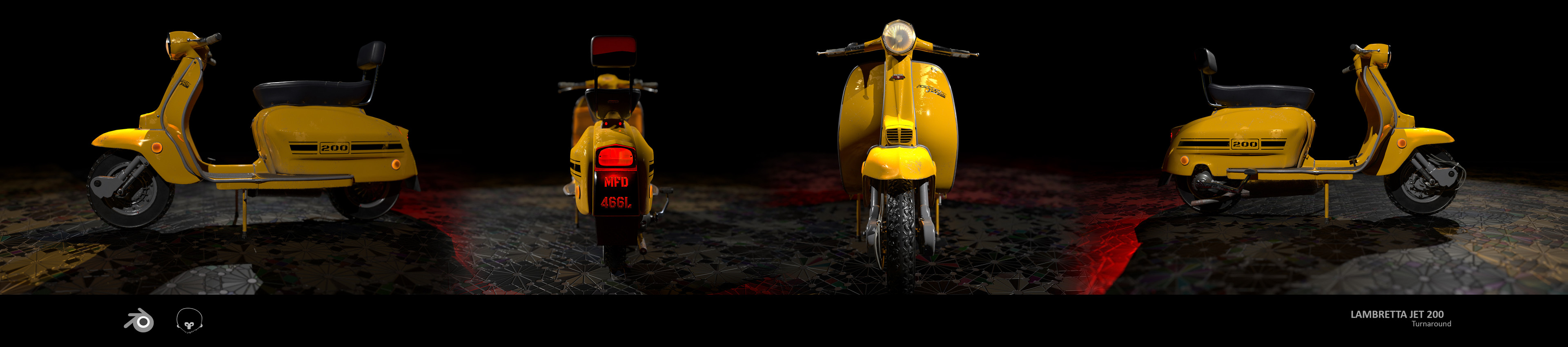 Artstation Lambretta Jet 200 3d Model Rodrigo De La Rosa Esteban