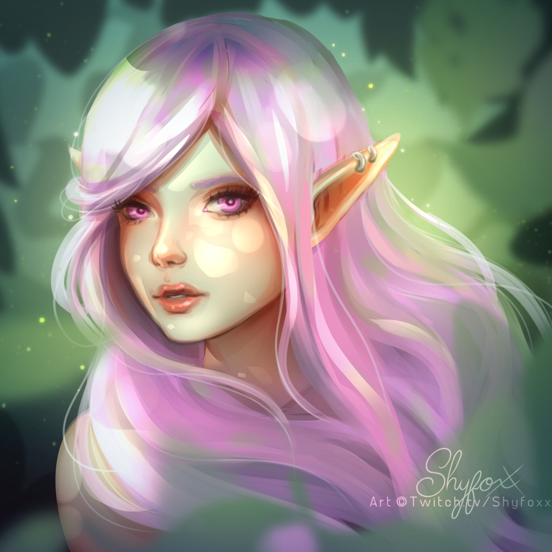 ArtStation Pink Elf Portrait Practice