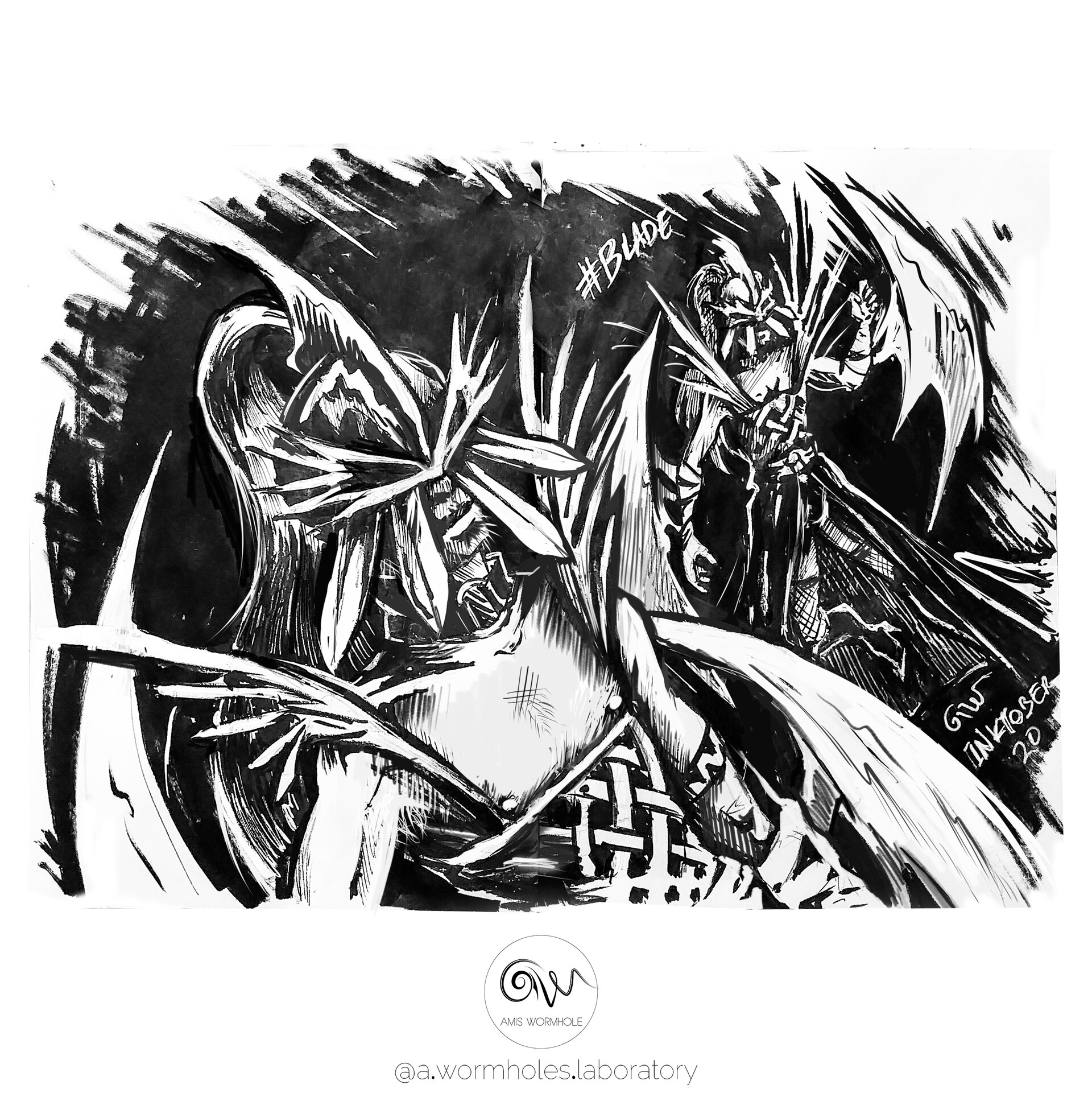Artstation Inktober20 Day 05 Blade Amis Wormhole