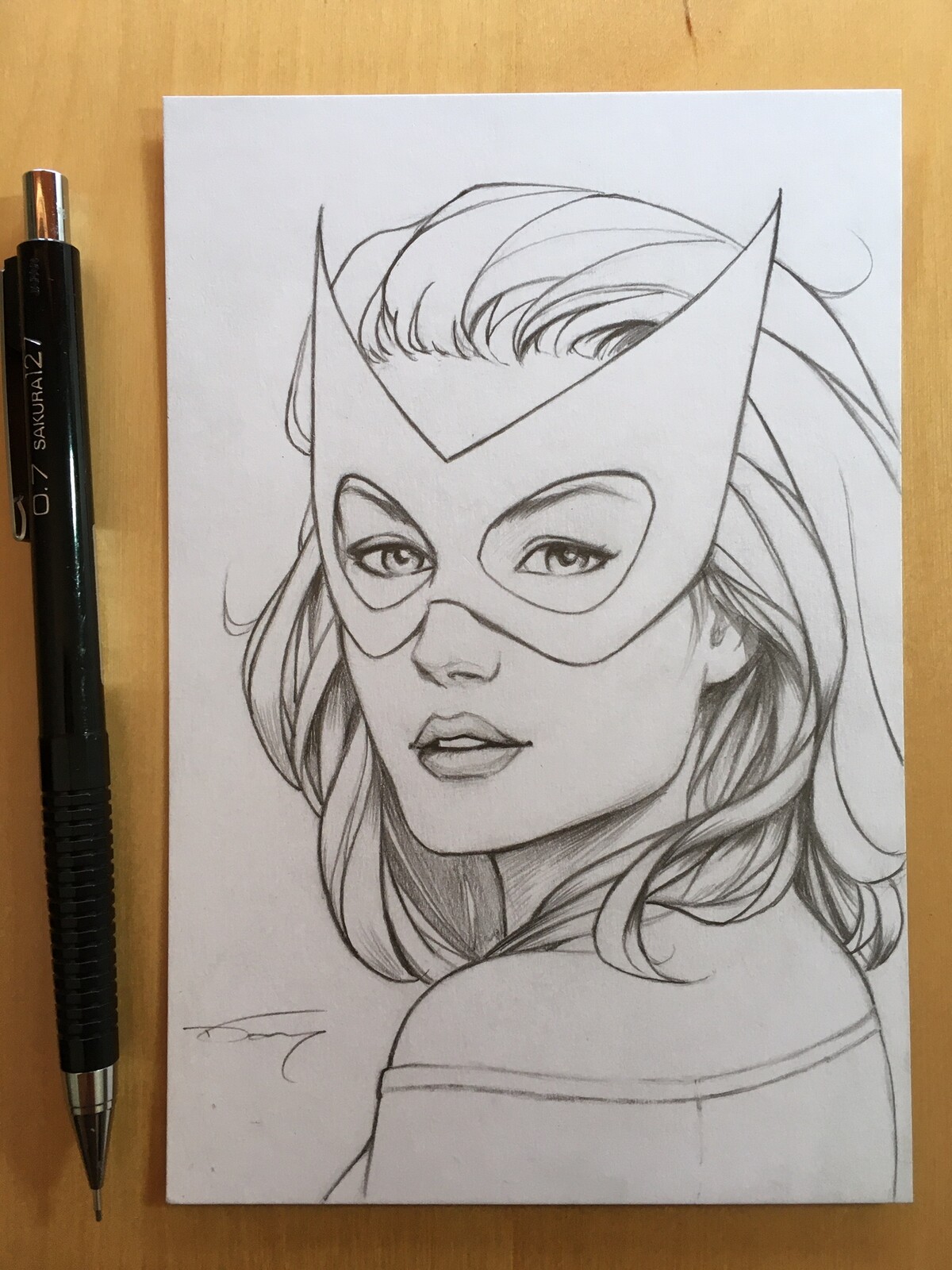 Marvel Girl from the X-Men.
Drawn in pencil on 100 lbs white card stock
4 x 6 inch

If you're interested in a commission like this one, please visit my shop for more details!
https://donnydtran.bigcartel.com/