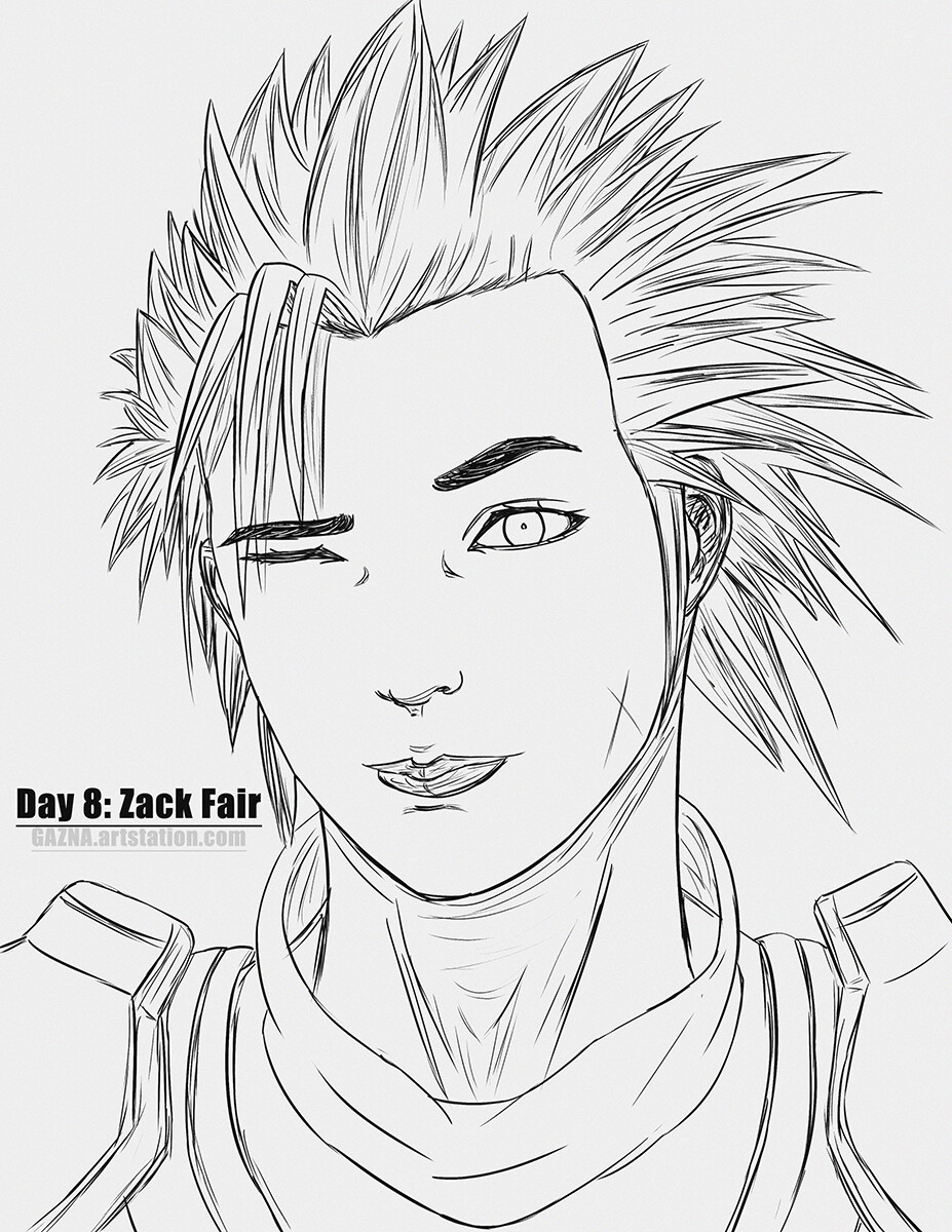 How to Draw Zack Fair of Final Fantasy « Drawing & Illustration ::  WonderHowTo