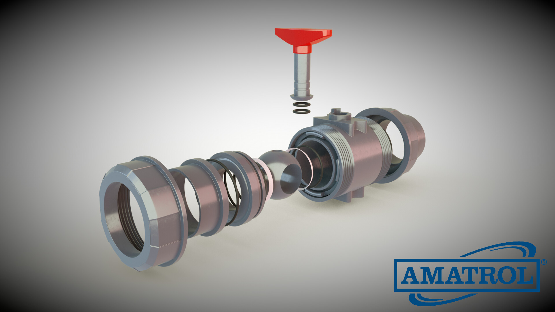ArtStation PVC Ball Valve (Exploded View)