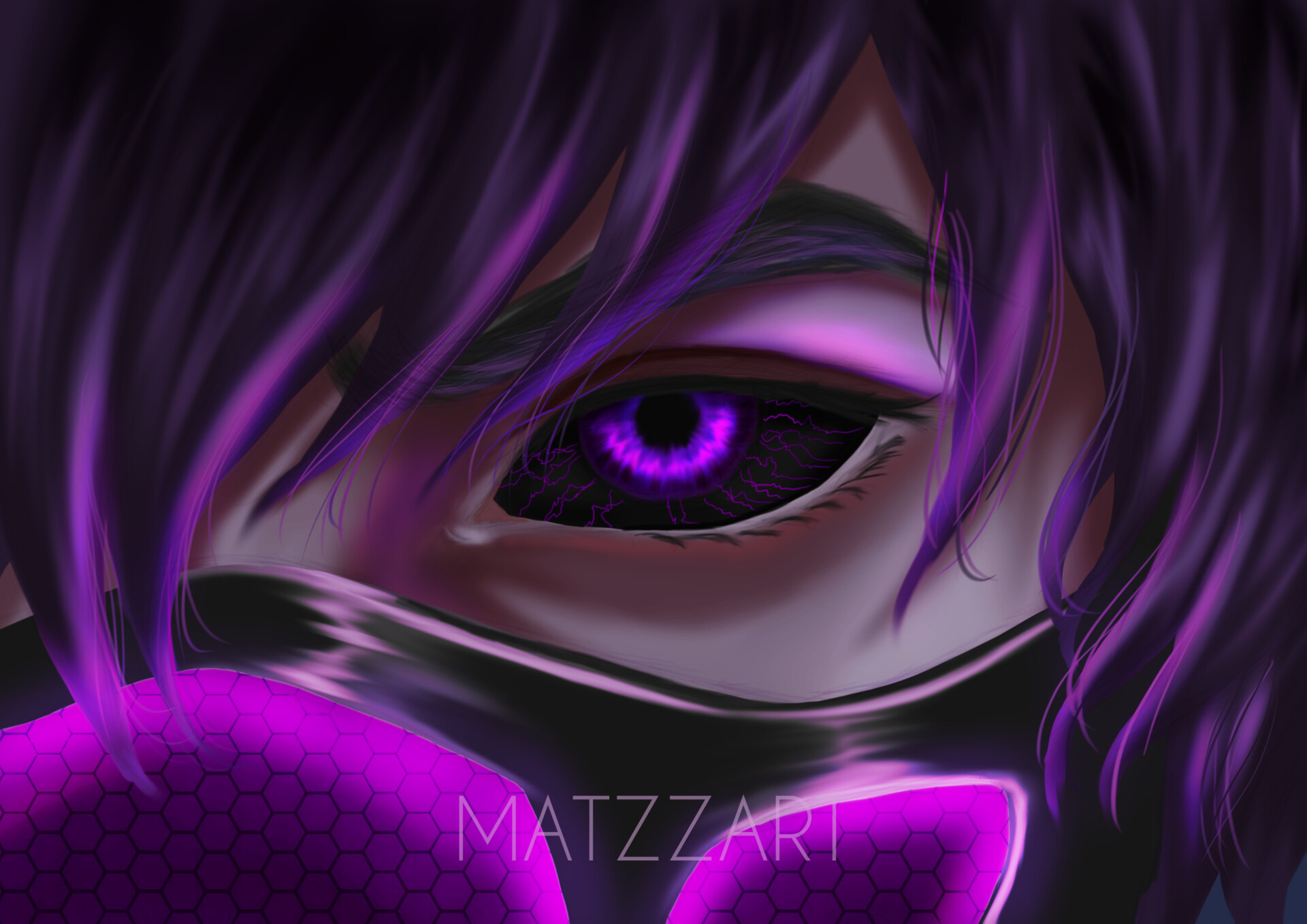 anime man with purple hair Stock Vector Image & Art - Alamy