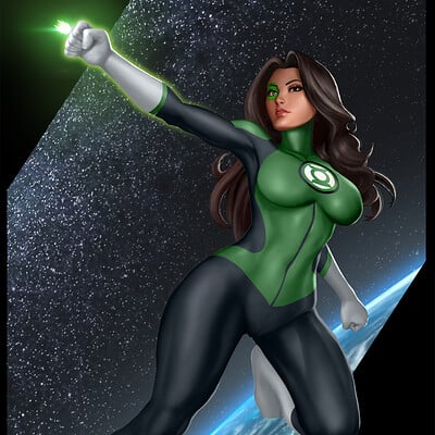 Green Lantern Jessica Cruz commission.
