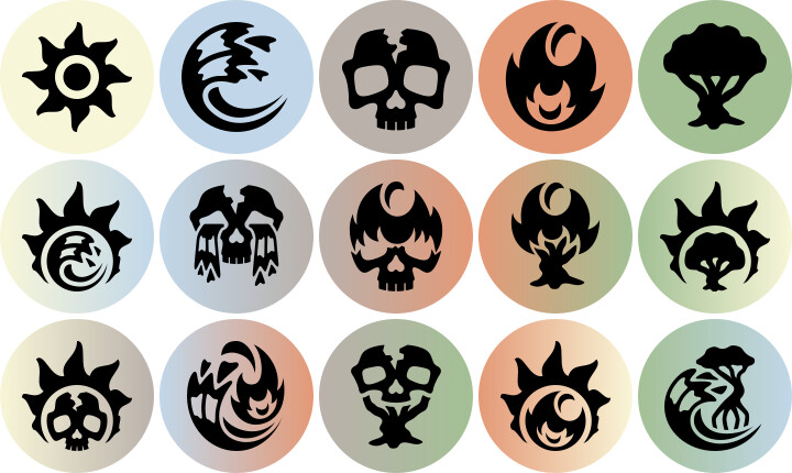 taylor-schmaltz-mono-color-and-dual-color-mana-symbols