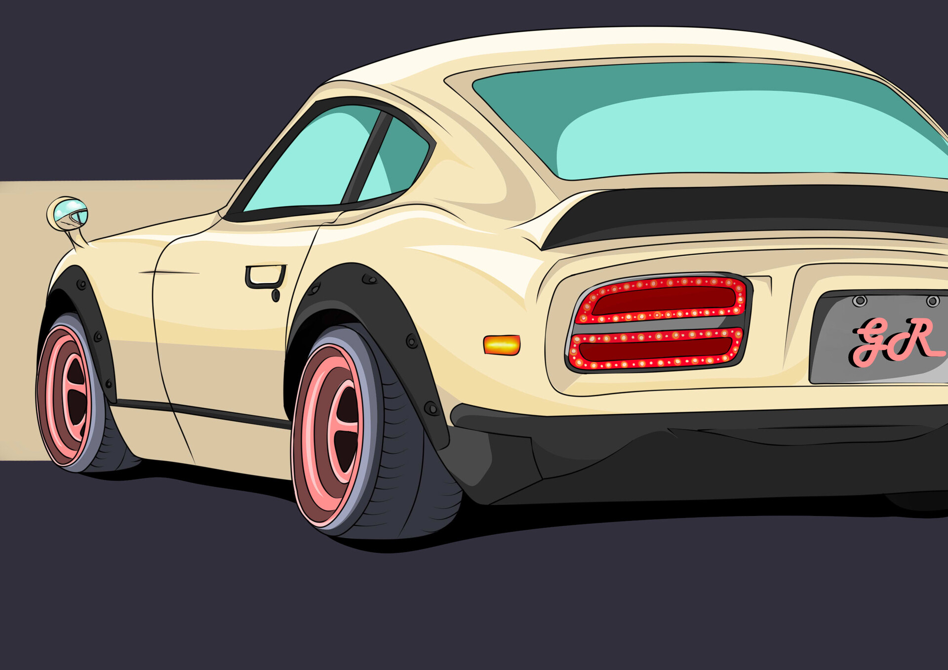 送料無料◆2025新品  ArtStation - Datsun 240z made by JustG43V1L1 絵画