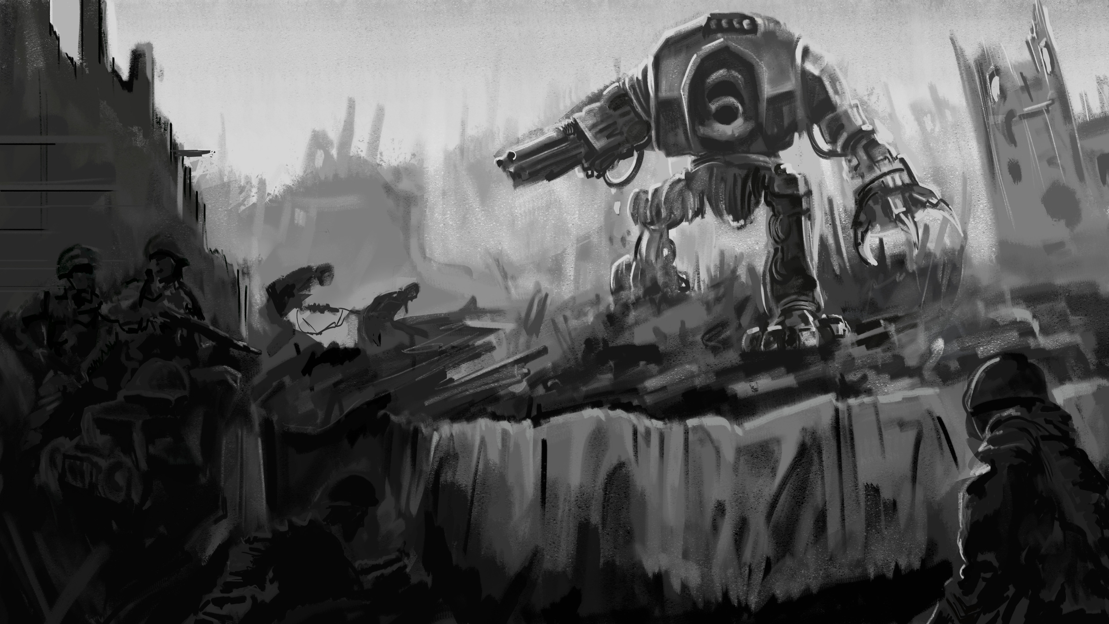 B/W / Initial stage