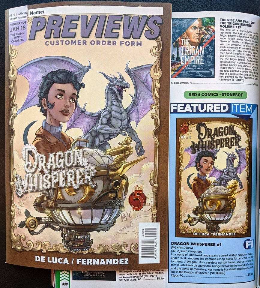 Cover featured as main cover for Previews magazine (January 18th 2020)