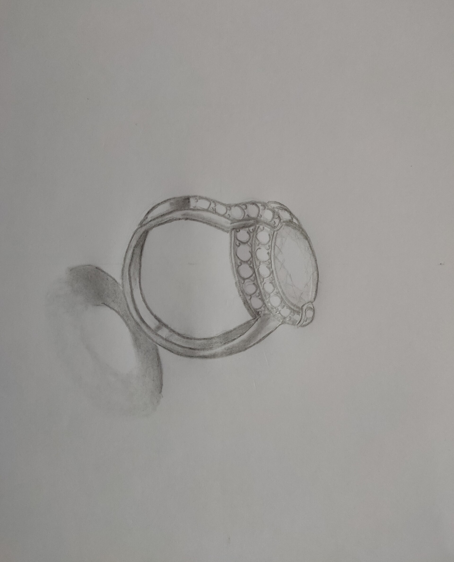 Process shots so far of my “Ocean Wave 🌊” ring design! I chose the  sapphire/metal and guided the concept sketches : r/EngagementRings