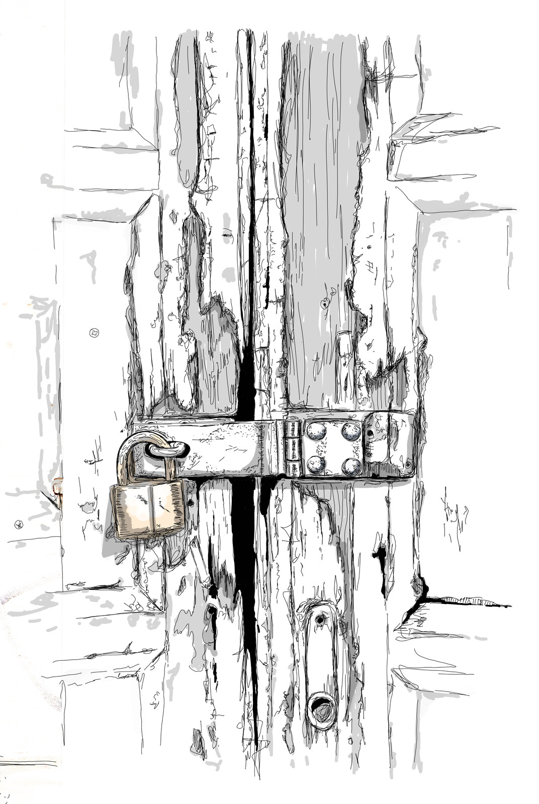 close-up sketch