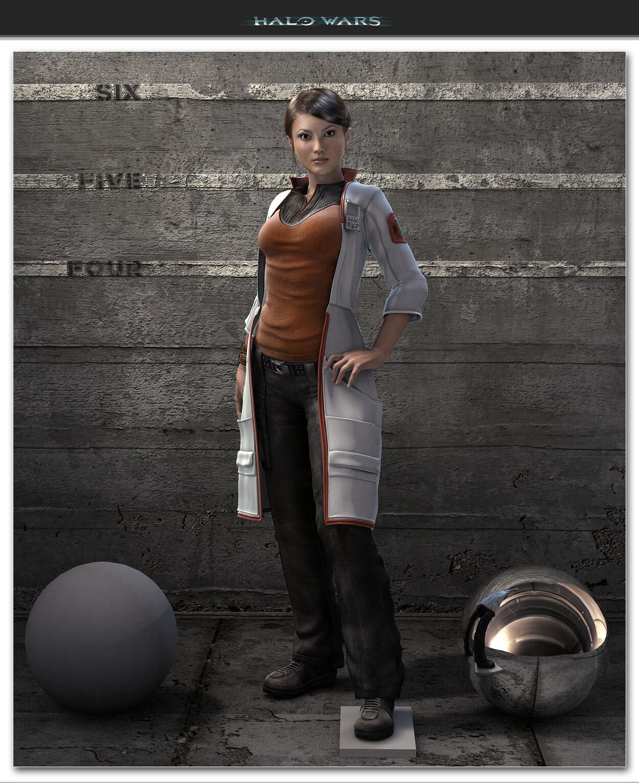 Halo Wars - Professor Ellen Anders Costume Lab Coat.