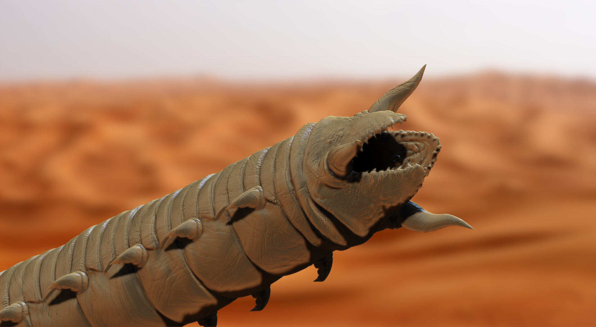 Dune Sandworm 2D/ 3D Concept.