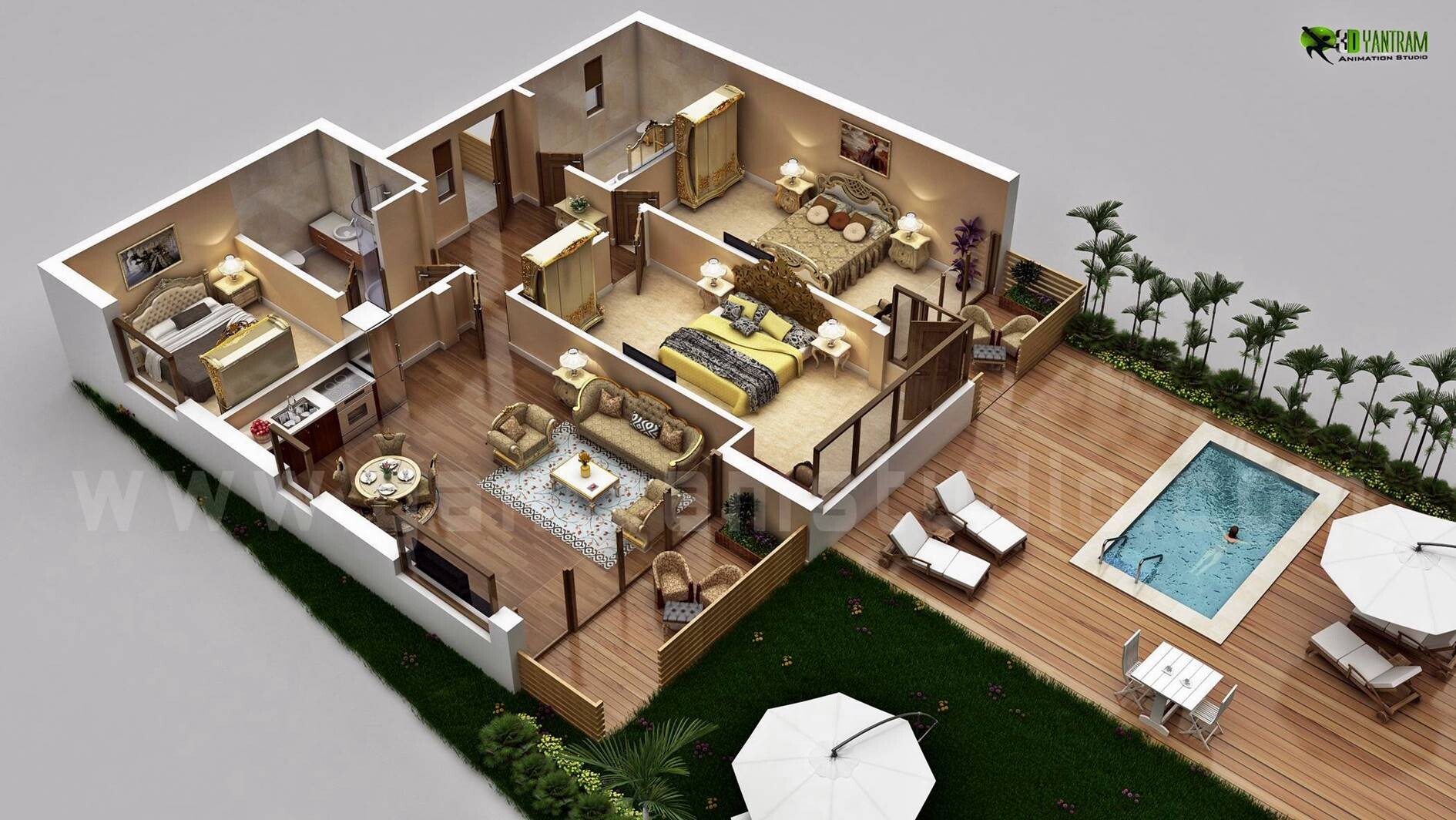 ArtStation Residential House Floor Plan Design With Swimming Pool By Architectural Studio artstation-residential-house-floor-plan-design-with-swimming-pool-by-architectural-studio