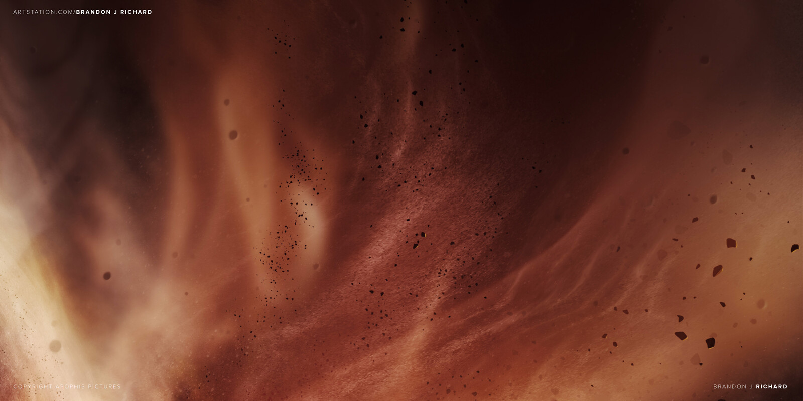 Detail - a storm of particles and debris